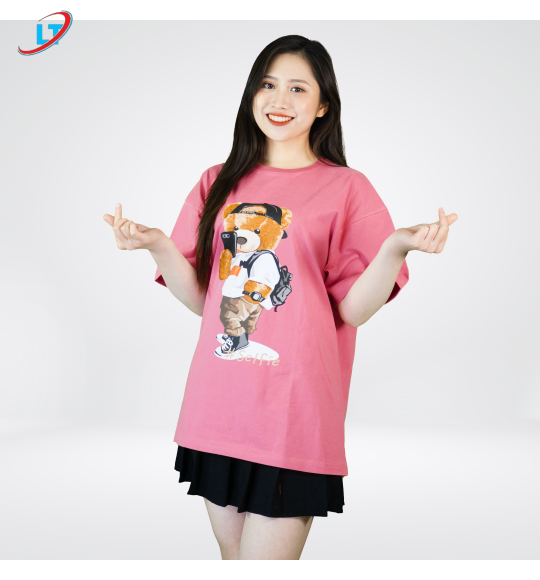 Áo thun cổ tròn 100% cotton . in hình  selfhia (phom rộng )