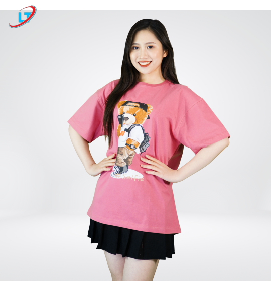 Áo thun cổ tròn 100% cotton . in hình  selfhia (phom rộng )