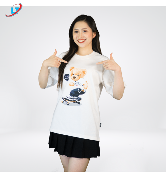 áo unisex phom rộng diamond in hình gấu trượt ván 